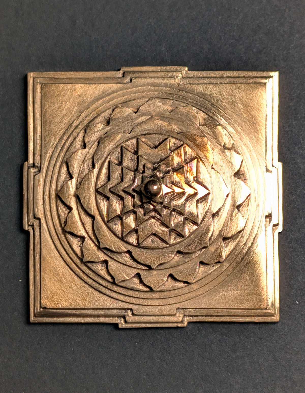 Maha Meru Sri Yantra | 3x3" Panchaloha 2