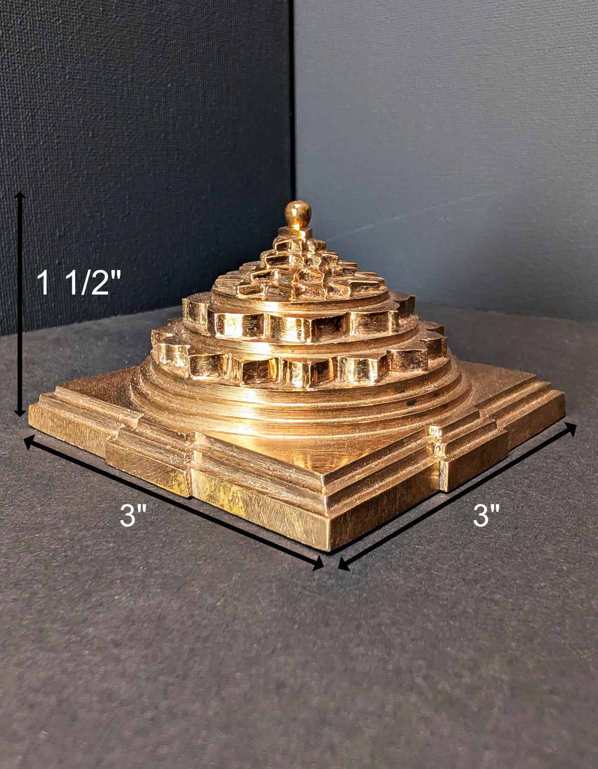 Maha Meru Sri Yantra | 3x3" Panchaloha 2