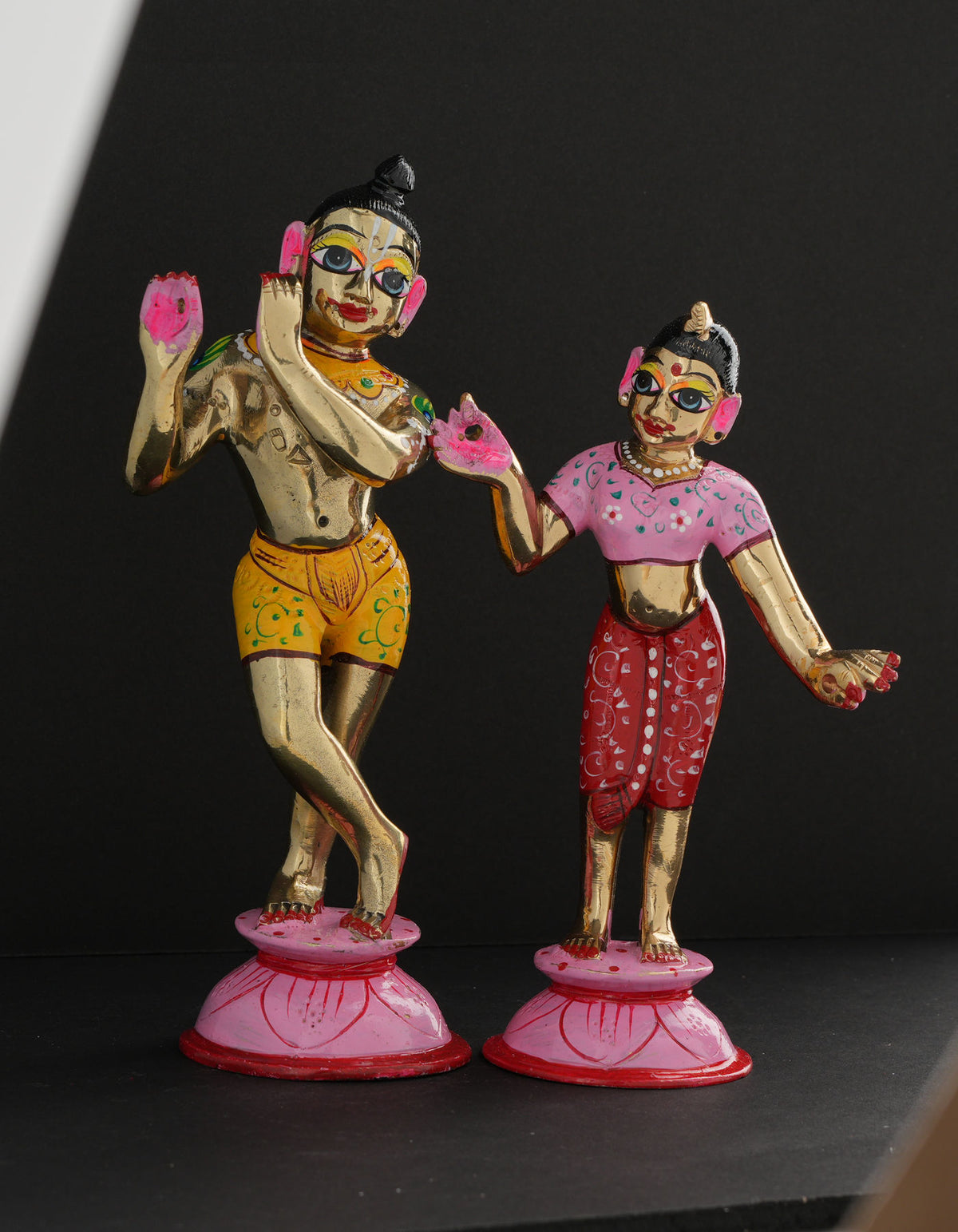 Radha Krishna | AD Golden Painted 7" Style 2