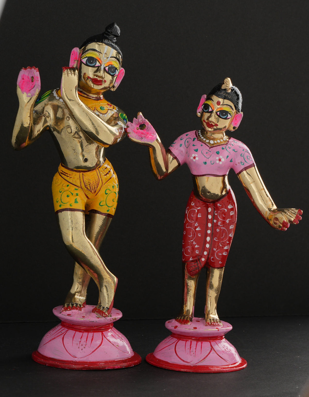 Radha Krishna | AD Golden Painted 7" Style 2